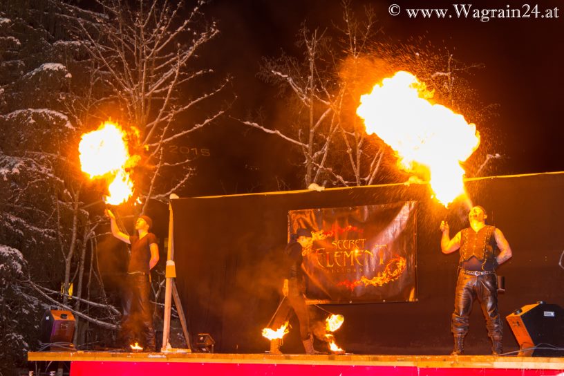 Secret Elements - Feuershow beim Winterfest Wagrain-Kleinarl 2015