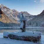 Brunnen beim Gasthof Jägersee im Winter