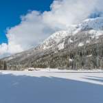 Blick über den winterlichen Jägersee Wagrain-Kleinarl