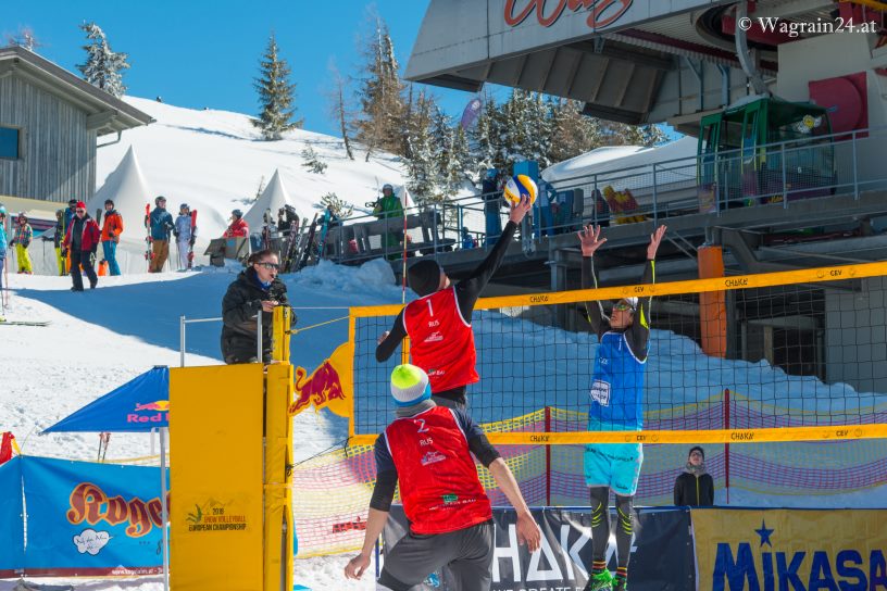 Action bei CEV Snow Volleyball EM 2018 Wagrain