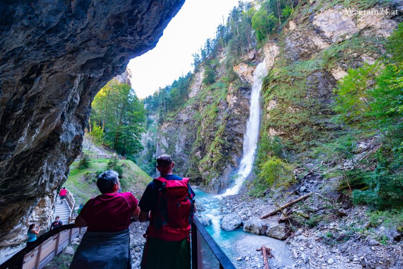 Blick zum Wasserfall - Liechtensteinklamm